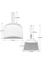 Mini Dustpan and Brush Set, Small Hand Sweeper with Cleaning Teeth for Home Desktop, Drawer, Sofa, Pet Hair and Outdoor (White & Gray) - 5