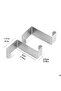 Two-piece door hook set: Multi-purpose hooks that can be used to hang coats and towels, and are also suitable for bathrooms and kitchens. - 2