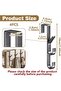 Suitable for Door Hooks 4 Pieces Door Hook Hanger Vertical Towel Rack Clothes Robe Black Grey - 4
