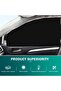 2-Pack Front Seat Window Sunshade Privacy Curtains for Cars (Black) - 5
