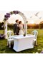 6-foot tablecloth - Stretch-fit rectangular tablecloth, washable, suitable for parties, picnics, and weddings (white). - 4