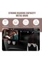 2-Piece Car Seat Headrest Hooks, Headrest Car Hooks, Double Heart-Shaped Storage Hooks, Foldable Soft Hook Storage Bag, Suitable for Cars (Black) - 5
