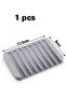1-Piece Silicone Soap Dish Shower Holder (Grey), Suitable for Bathrooms and Kitchens - 2