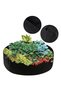 Round indoor/outdoor felt planting bags. Suitable for gardens/vegetable plots. Black. With handle. 120cm x 30cm - 4