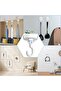 6-Piece Self-Adhesive Wall Hooks, No-Drilling, 360° Rotating Ceiling Hangers for Kitchen & Bath, Max 5 kg - 2