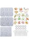 Silicone Resin Jewelry Molds - Multifunctional Earring and Keychain Set - Includes 3 molds and accessories