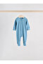 Baby 5-Piece Blue and Gray Toned Ribbed Zippered Booties Sleeping Bag Set - 5
