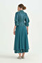 Stone Detailed Skirt Jacket Set - Emerald - 4