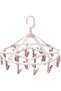 Clothes rack - Foldable clothes rack - Plastic hanging clothes rack - 20 clothes clips - Light pink circles