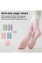 3-Pair Non-Slip Cotton Yoga & Pilates Socks for Fitness, Dance & Aerobics - 2