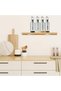 Four floating shelf supports, concealed wall shelf supports, sturdy metal wall supports, suitable for storage shelves and bookshelves (white). - 3