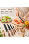 8-Piece Kitchen Knife Set with Meat Claws, Scissors & Sharpener, Ultra-Sharp Chef Knives for Meat Slicing & Vegetable Prep, Ergonomic Cutlery for Home Kitchens & Chefs - 7