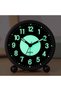 Bedroom clock, silent, battery operated, tick-free, modern design, silent clock for the bedroom, luminous clock - black