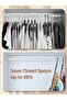 Black Magic Space - Saving Clothes Hangers (10 - pack), smart hooks, sturdy cascading hangers with 5 holes for heavy items, closet organization,... - 3