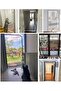 Magnetic screen door with U-shaped zipper, washable mesh, mosquito net (U-shaped top - black, 90cm wide x 210cm high) - 3