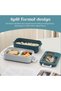 Two-tier lunchbox – Umami portedejeuner with sauce pots and utensils, microwaveable bento, airtight for office, school and travel (blue) - 2