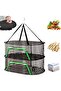 2-Tier Herb Drying Rack – 23.6 Inch Diameter, Hanging & Foldable, Fly-Anti-Zipper, Breathable Windproof Mesh for Fruit, Hydroponic Flowers & Clothing