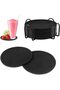 12-piece set of silicone coasters with stands, plus 1 black desktop coaster with grooves.