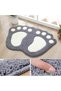 Bathroom floor mat, microfiber bathtub rug, non-slip footprint design, soft bathtub mat for children's room, 40x60cm, gray.