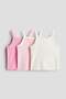 3-pack cotton strappy tops