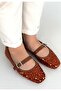 Moden Tan Suede Ballerina Shoes - 2