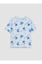 Lcw Kids Blue Stitch Printed Girls' Shorts Pajama Set - 3