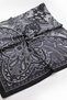120X120 Ethnic Vintage Patterned Oversized Scarf Cotton Scarf Oversized Scarf Black