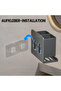 Double wall-mounted toothbrush holder, no drilling required, suitable for smooth surfaces, matte gray. - 5
