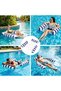 Swimming ring, floating swimming ring, adult swimming ring, water net, 120 kg weight capacity, water play air pump, summer rest, 120 x 110 cm - 4