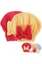 Women's microfiber hair drying towel, super absorbent and quick-drying, with a soft bow, thickened wet hair cap (burgundy + yellow)