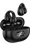Wireless open-back headphones, wireless bone conduction, open-ear clip-on design, suitable for running and sports, black.