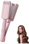 32mm Mermaid Curling Iron, V-Shaped Deepened Plate Curvature, Fast Heating for Short & Long Hair Styles (Pink)