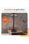 Rechargeable Wireless Dimmable Table Lamp - Modern Touch Control Lamp - Bedroom Night Light - Splash-Proof - 27cm - Black - 5