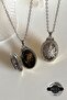 316L Steel Openable Cover Sun Model Openable Photo Insertable Women's Necklace