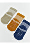 Patterned Baby Boy Towel Socket Socks 3-Pack - 4