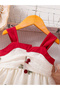 Girls Embroidered Cherry Strappy Dress - 3