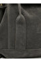 Grey Microsuede Handbag - 3