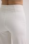 Women's Cream Wide Leg Jean Pants – High Waist Comfort Fit Loose Leg Denim Without Back Pockets - 4