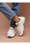 White Contrast Sole Lace Up Sneakers with Pull Tab - 7