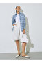 Light Blue Longline Plaid Oversized Shirt - 2