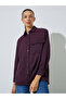 Burgundy Textured Pocket Detail Button-Up Overshirt - 4