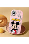 Samsung Galaxy A12 Compatible Case Camera Protector Pink Silicone Couple Phone Case with Character Pattern - 2