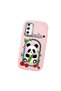 Samsung Galaxy S20 Fe Compatible Case Camera Protector Pink Silicone Couple Phone Case Panda Pattern - 3