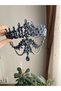 Navy Blue Stone Bridal Crown, Bridal Headdress, Henna Night Crown, Navy Blue Crown, Bindalli Headdress, Crown Accessory, Hair Accessory, Indian Model Henna and Engagement Crown - Special Design Crystal Stone Luxury Women's Hair Accessory - 2