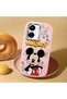 Poco C65 Compatible Case Camera Protector Pink Silicone Couple Phone Case Character Patterned - 2