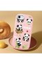 iPhone Se 2020 Compatible Case Camera Protector Pink Silicone Couple Phone Case Panda Pattern - 2