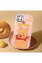 Realme C25 Compatible Case Camera Protector Pink Silicone Couple Phone Case with Bear Pattern - 2