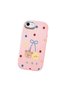 iPhone 7 Compatible Case Camera Protector Pink Silicone Couple Phone Case with Bear Pattern - 3