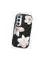 Realme C65 Compatible Case Camera Protector Black Silicone Couple Phone Case with Floral Pattern - 3