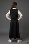 Black Girl's Zero Sleeve Vest Shirt Collar Dress Set 24748 - 6